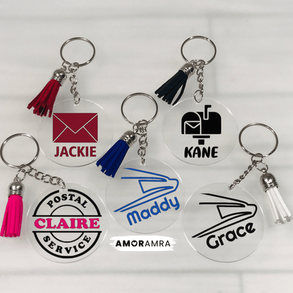 Personalized Postal Service Keychain