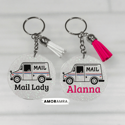 Personalized Postal Service Keychain