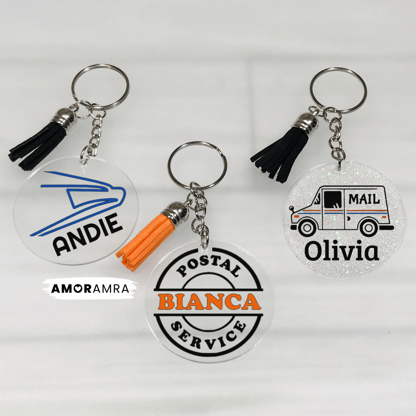 Personalized Postal Service Keychain
