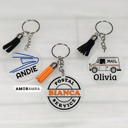 Personalized Postal Service Keychain