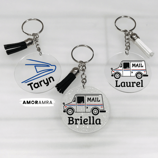 Personalized Postal Service Keychain