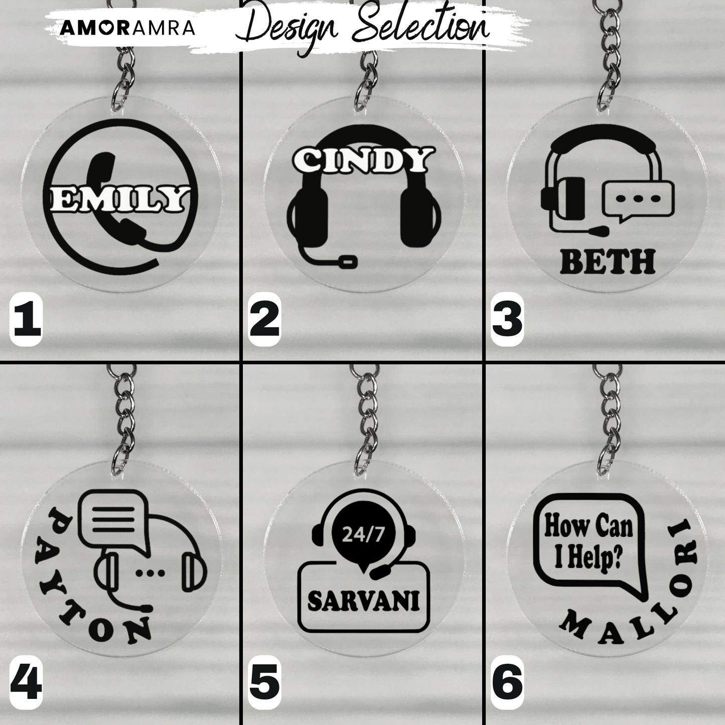 Personalized Customer Service Representative Keychain | CSR Gift