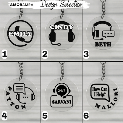Personalized Customer Service Representative Keychain | CSR Gift