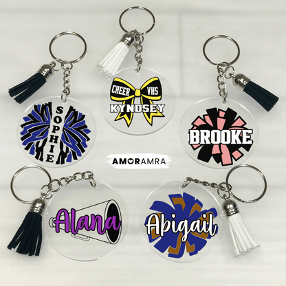 Personalized Cheerleader Keychain | Cheer Gifts
