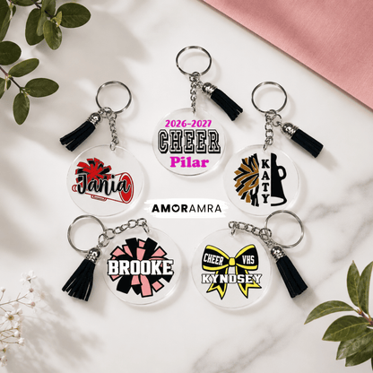 Personalized Cheerleader Keychain | Cheer Gifts