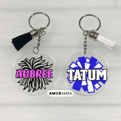 Personalized Cheerleader Keychain | Cheer Team Gift