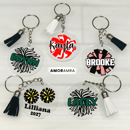 Personalized Cheerleader Keychain | Cheer Gifts