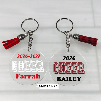 Personalized Cheerleader Keychain | Cheer Team Gift