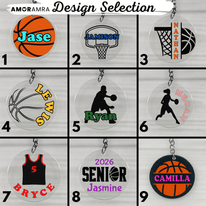 Personalized Basketball Keychain