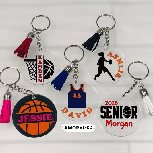 Personalized Basketball Keychain