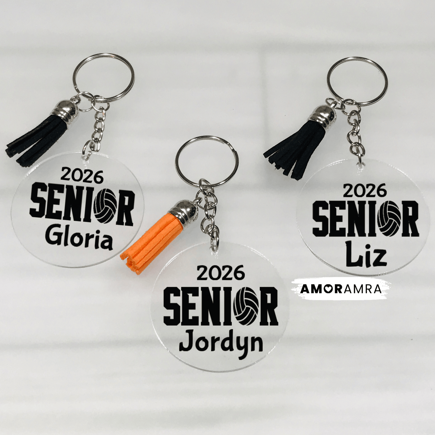 Personalized Volleyball Keychain