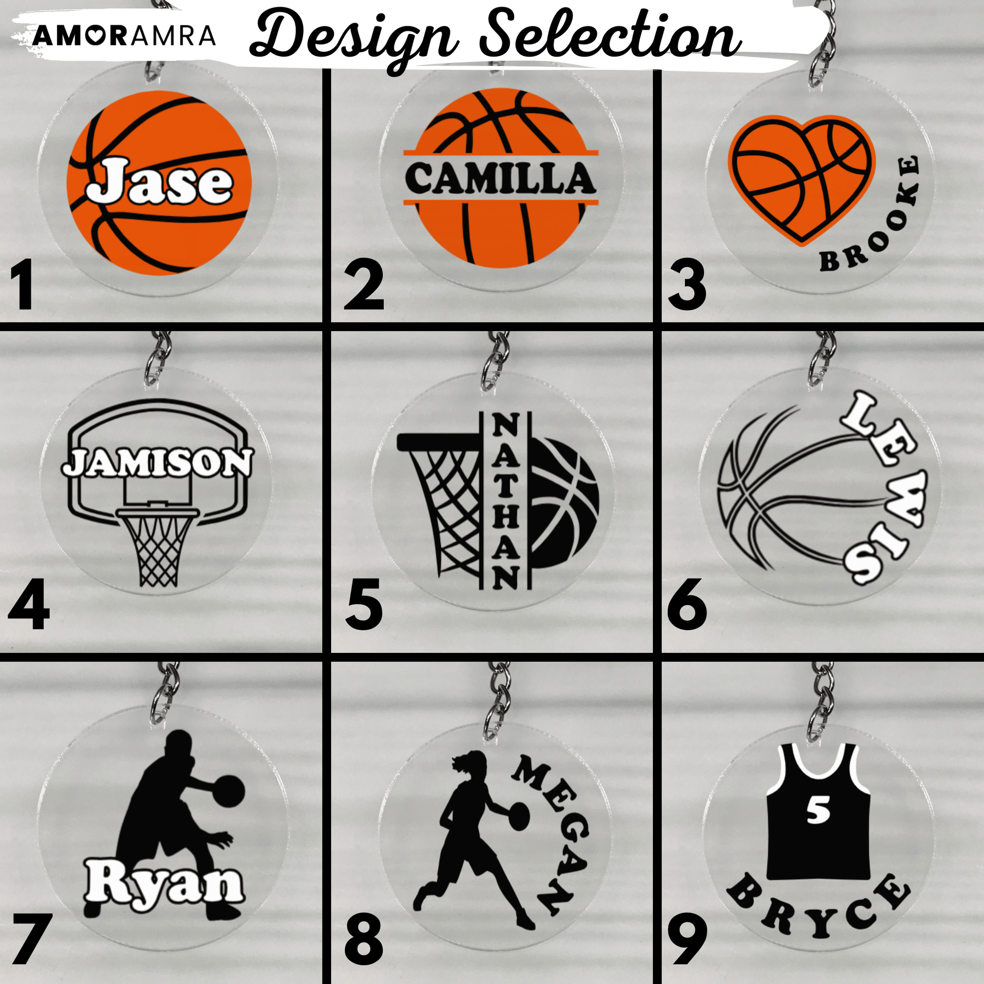Personalized Basketball Keychain - Amor Amra