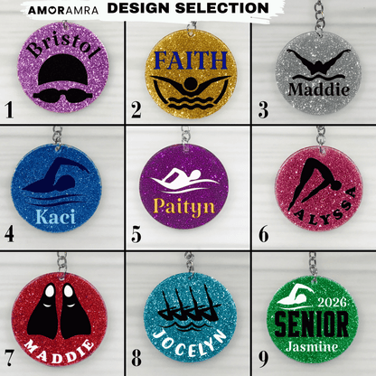 Personalized Swim Keychain | Artistic Swim Keychain