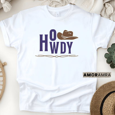 Howdy Western Cowboy Hat T-shirt