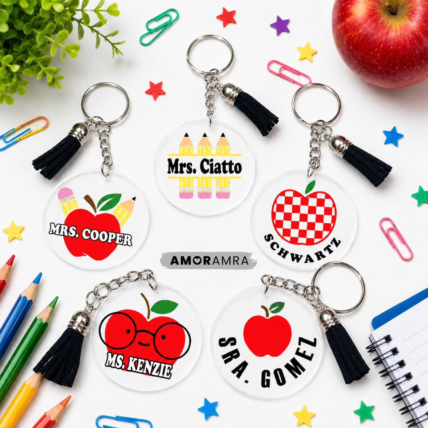 Personalized Teacher Keychain: Teacher Appreciation