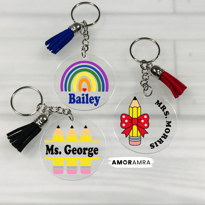 Personalized Teacher Keychain | Teacher Appreciation Gift
