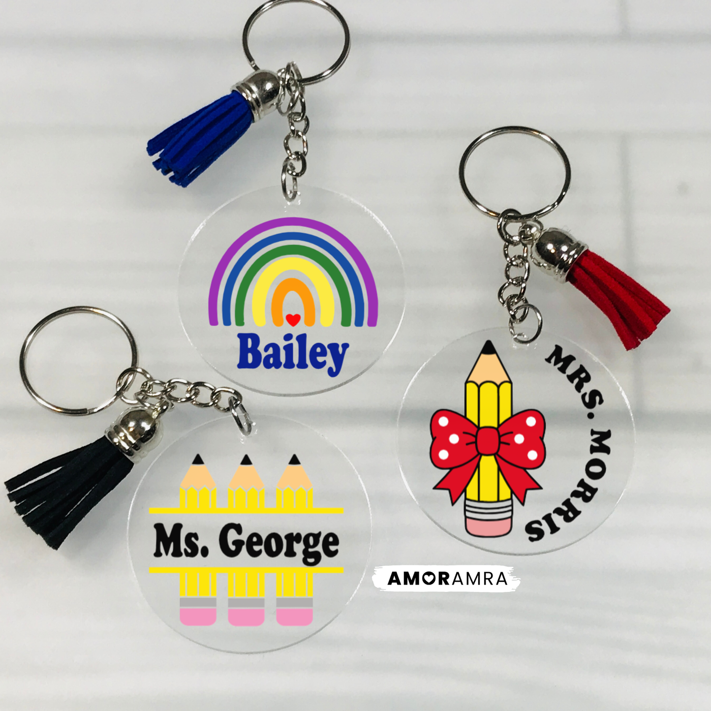 Personalized Teacher Keychain: Teacher Appreciation