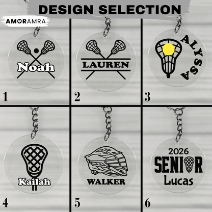 Personalized Lacrosse Keychain