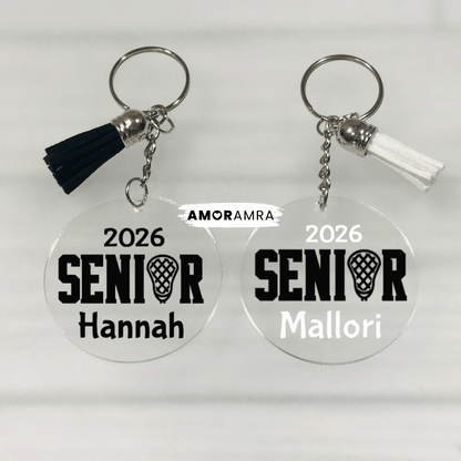 Personalized Lacrosse Keychain