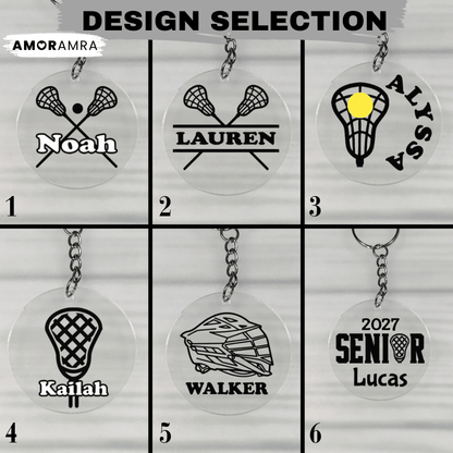 Personalized Lacrosse Keychain - Amor Amra