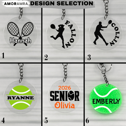 Personalized Tennis Keychain