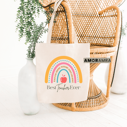 Teacher Tote Bag - Best Teacher Ever - Amor Amra