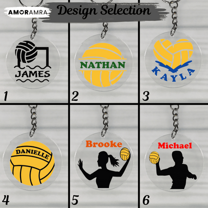 Personalized Water Polo Keychain