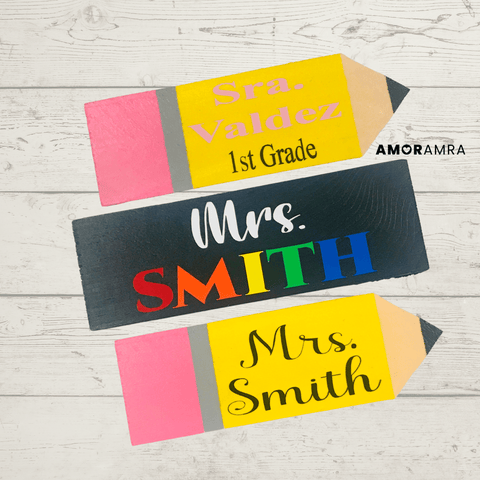 Personalized Wood Magnets | Teacher Gift - Amor Amra