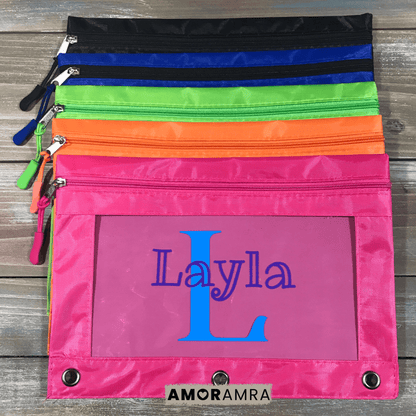 Personalized Name Pencil Pouch | Crayon Bag - Amor Amra