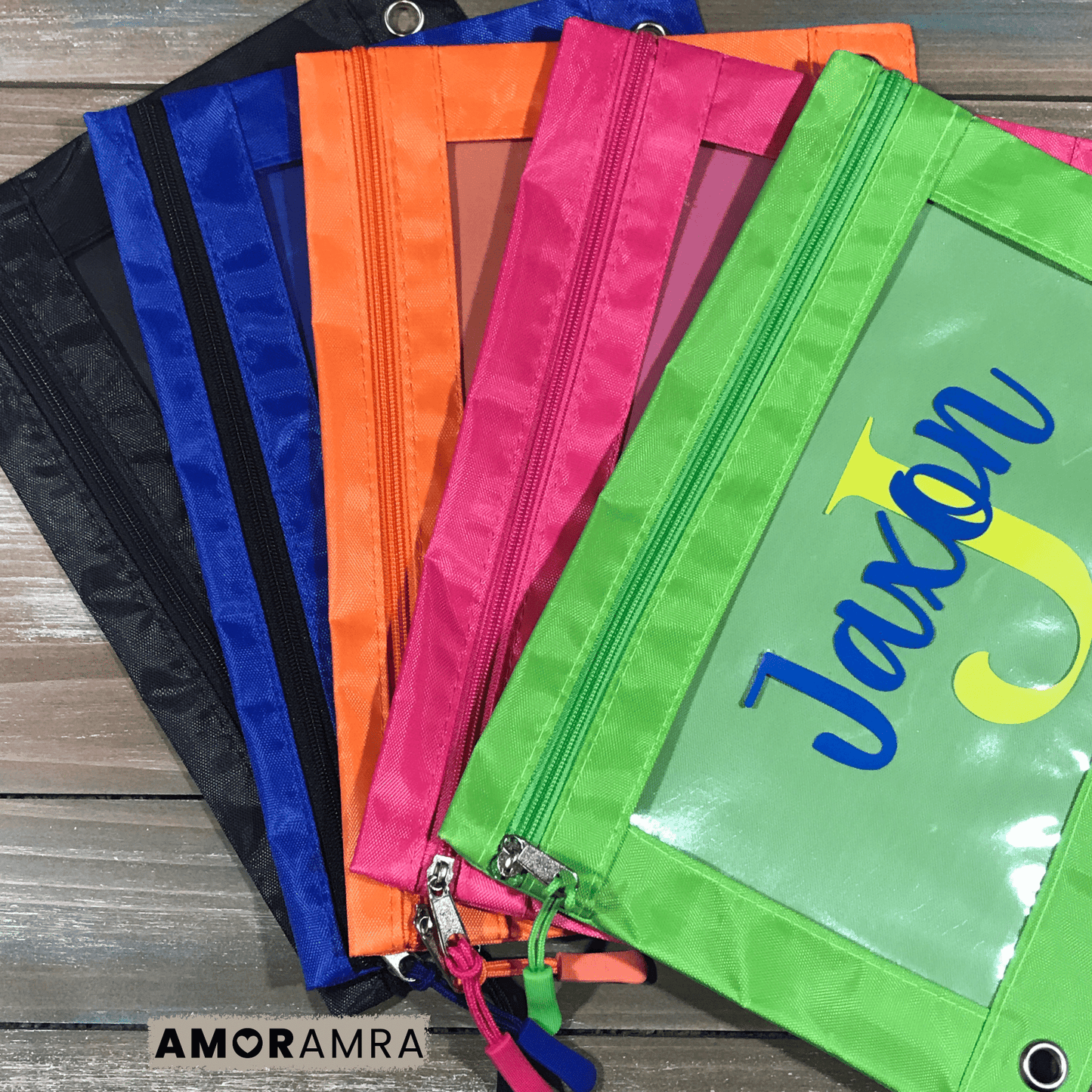 Personalized Name Pencil Pouch | Crayon Bag - Amor Amra