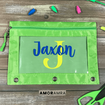 Personalized Name Pencil Pouch | Crayon Bag - Amor Amra