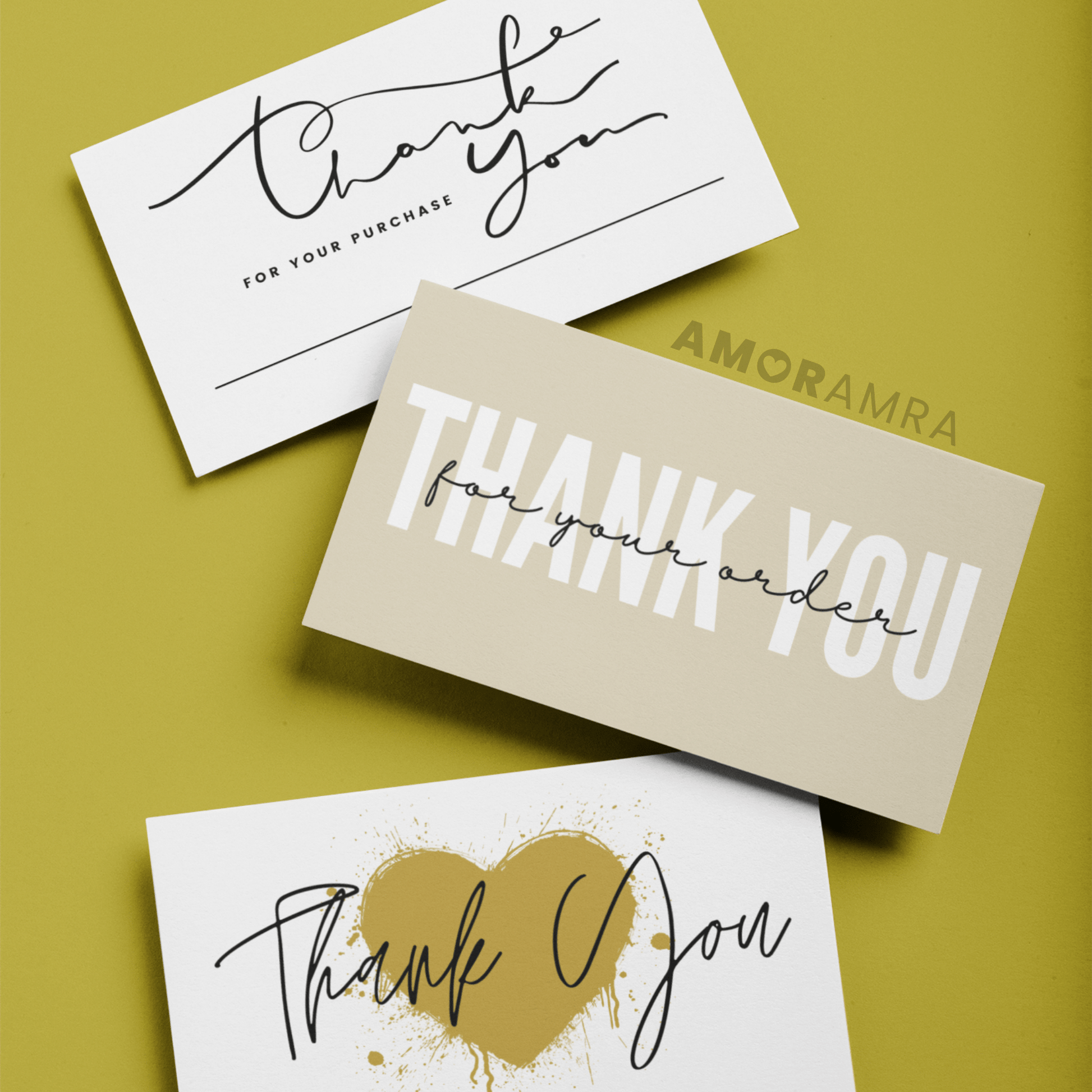 Thank You Minimalist Packaging Insert - Amor Amra