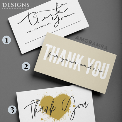 Thank You Minimalist Packaging Insert - Amor Amra