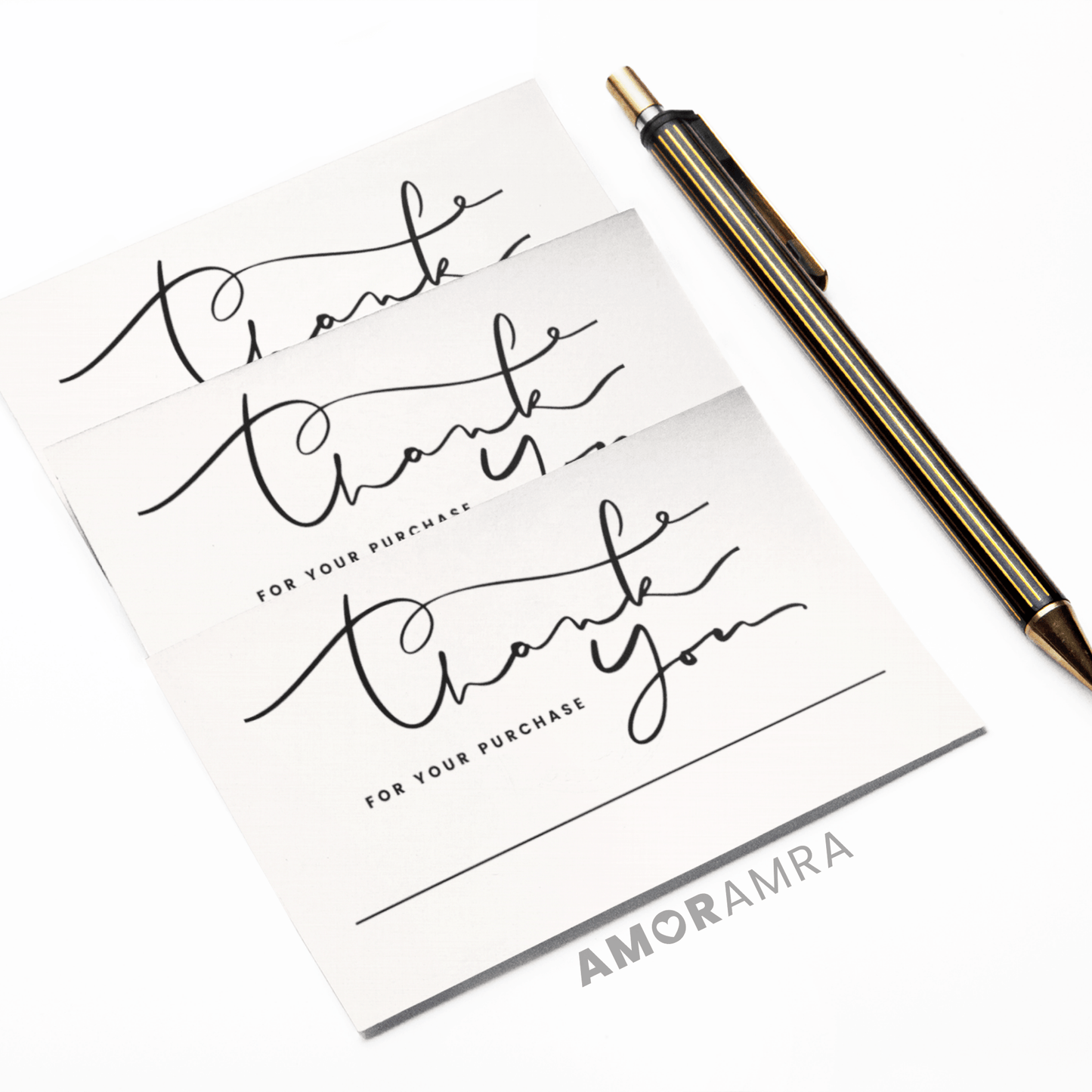 Thank You Minimalist Packaging Insert - Amor Amra