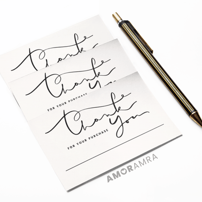 Thank You Minimalist Packaging Insert - Amor Amra