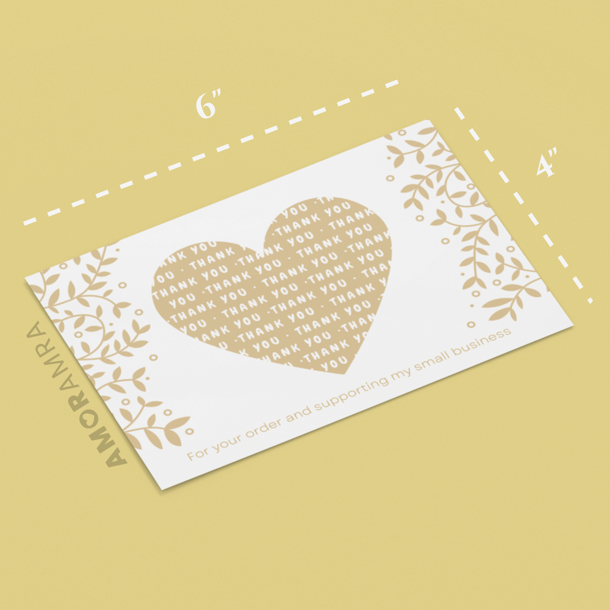Thank You Heart Packaging Inserts - Amor Amra