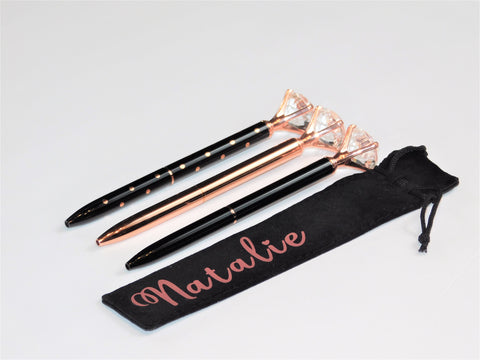 Personalized Bag & Diamond Pen - Amor Amra