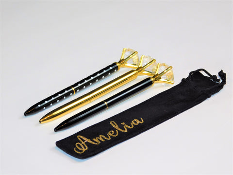 Personalized Bag & Diamond Pen - Amor Amra