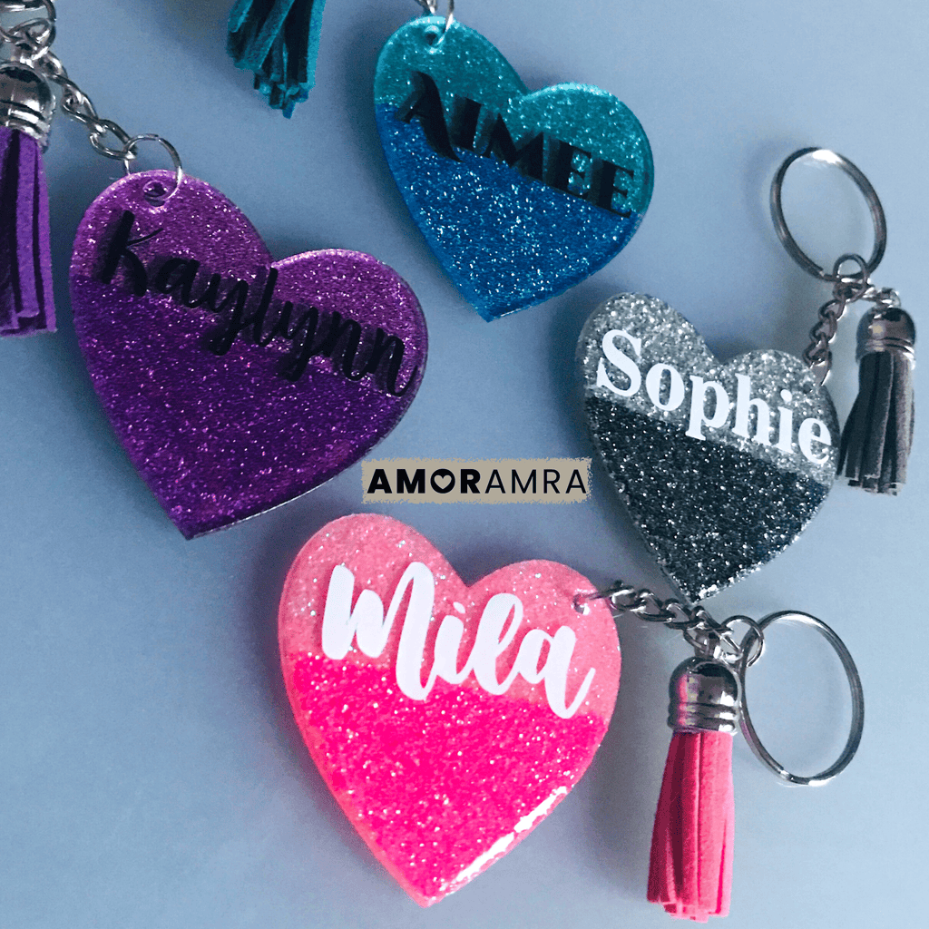 Glitter Cheerleader Keychain - Cheer Gift – Amor Amra