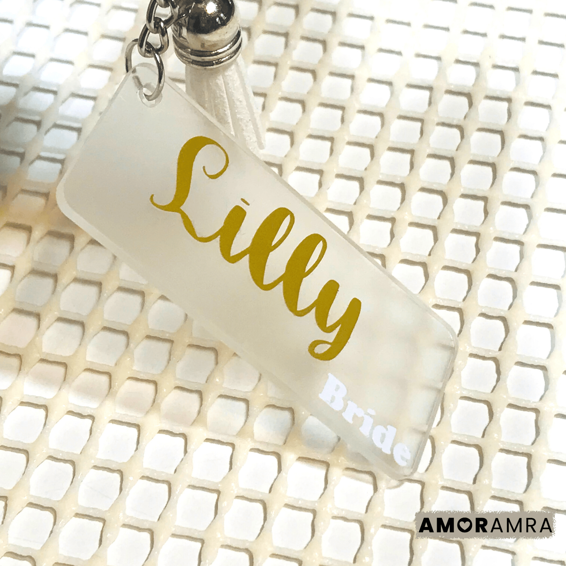 Personalized Bridal Keychain | Bridal Wedding Favors - Amor Amra