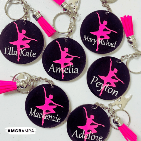 Glitter Ballet Dancer Keychain - Amor Amra