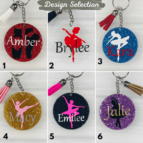 Glitter Ballet Dancer Keychain - Amor Amra